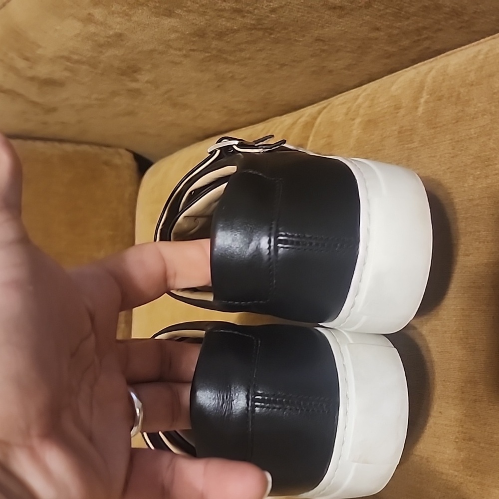 Taft Black and White Double Monk Strap Sneakers - Picture 4 of 6